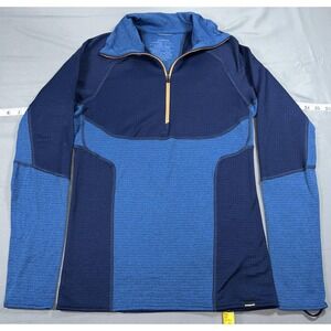 Patagonia Pullover Mens Small Blue Capilene 4 1/4 Zip Thermal Fleece Top